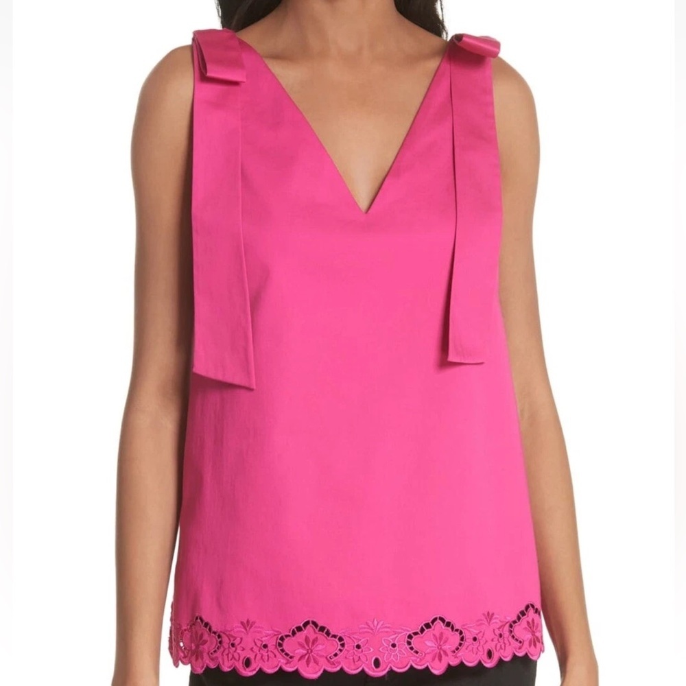 Ted Baker DAYNAA Bow Shoulder Top In Fuchsia Size 3 (Women’s US 8)